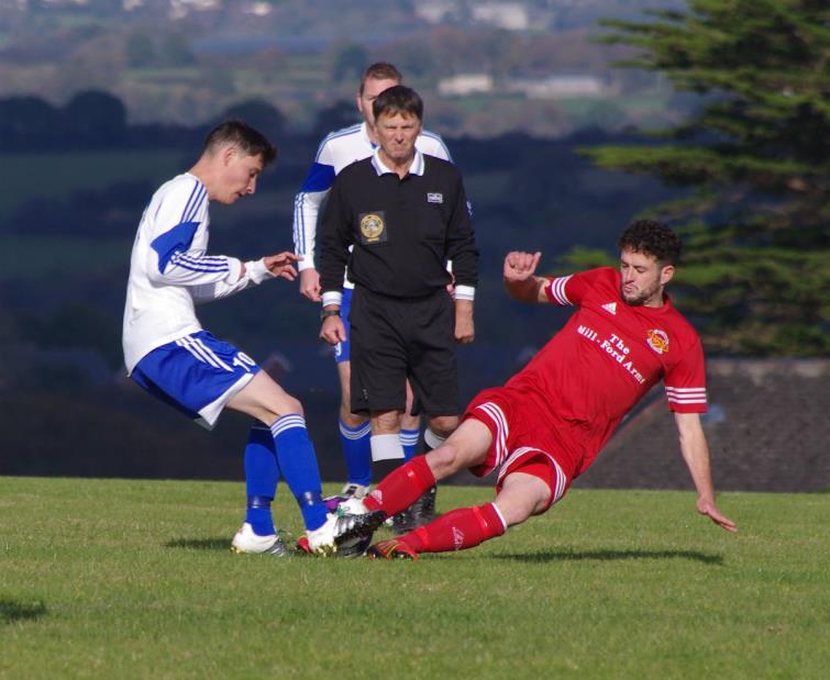 West Dragons Gethin Robins puts in a strong tackle